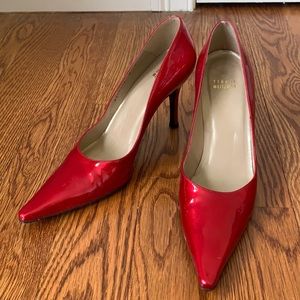 Red Patent Leather Stuart Weitzman Pumps Size 9